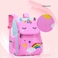 Rainbow School Backpacks for Teen Girls Grades 1-6 Women Travel Bag