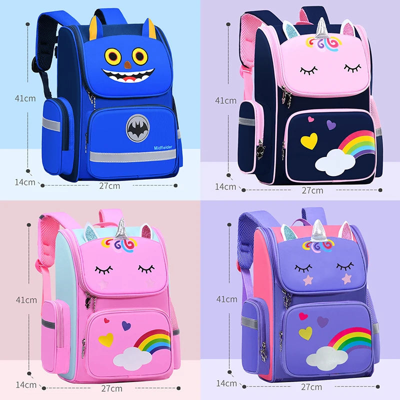 Rainbow School Backpacks for Teen Girls Grades 1-6 Women Travel Bag