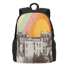 Rainbow Sky Paris Backpack Men Women Travel Kids