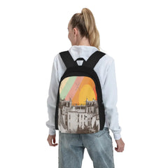 Rainbow Sky Paris Backpack Men Women Travel Kids