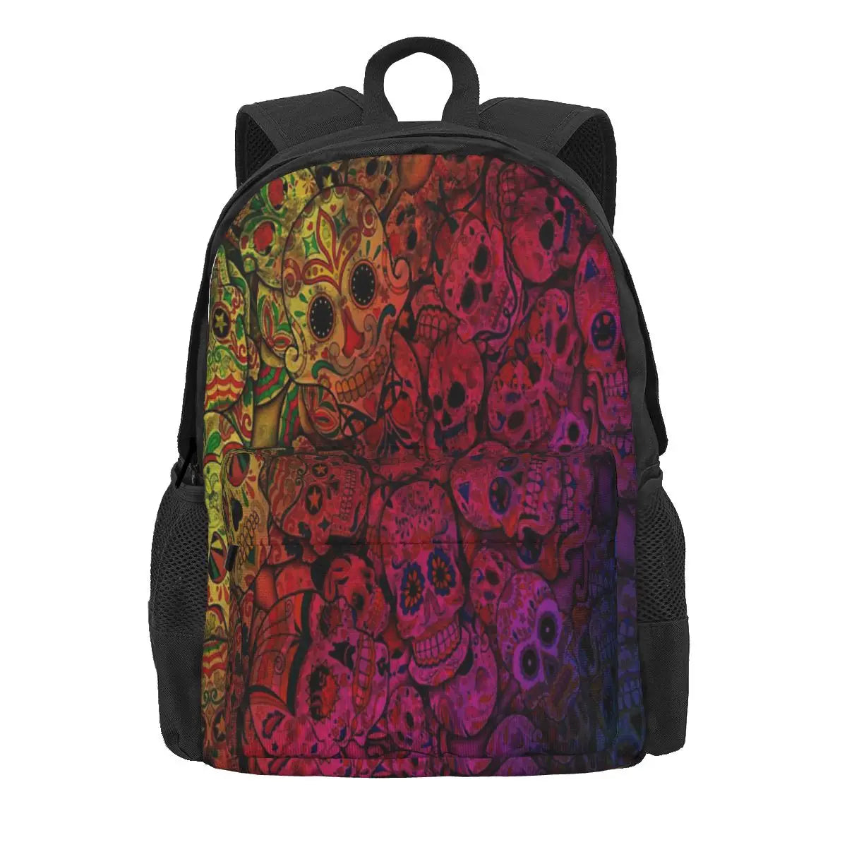 Rainbow Sugar Skulls Backpacks Men's Backpacks Bags For Women Retro