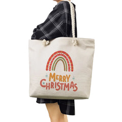 Rainbow Teacher Handbags Foldable Shopping Bags Large Travel Tote Gift