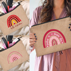 Rainbow Women Canvas Makeup Bags Cosmetics Bags Pouchs
