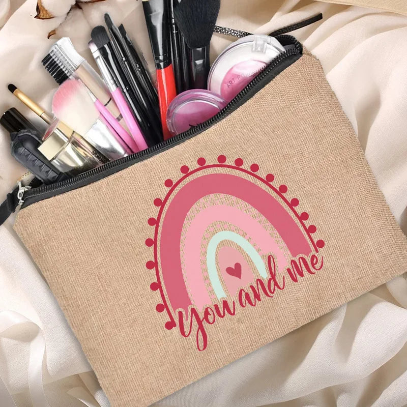Rainbow Women Canvas Makeup Bags Cosmetics Bags Pouchs