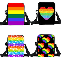 Rainbow Flag Small Messenger Bag Gays LGBT Women Shoulder Bags