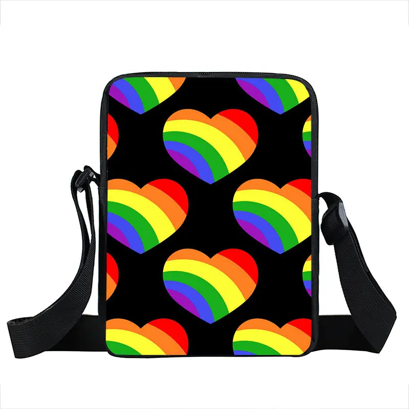 Rainbow Flag Small Messenger Bag Gays LGBT Women Shoulder Bags