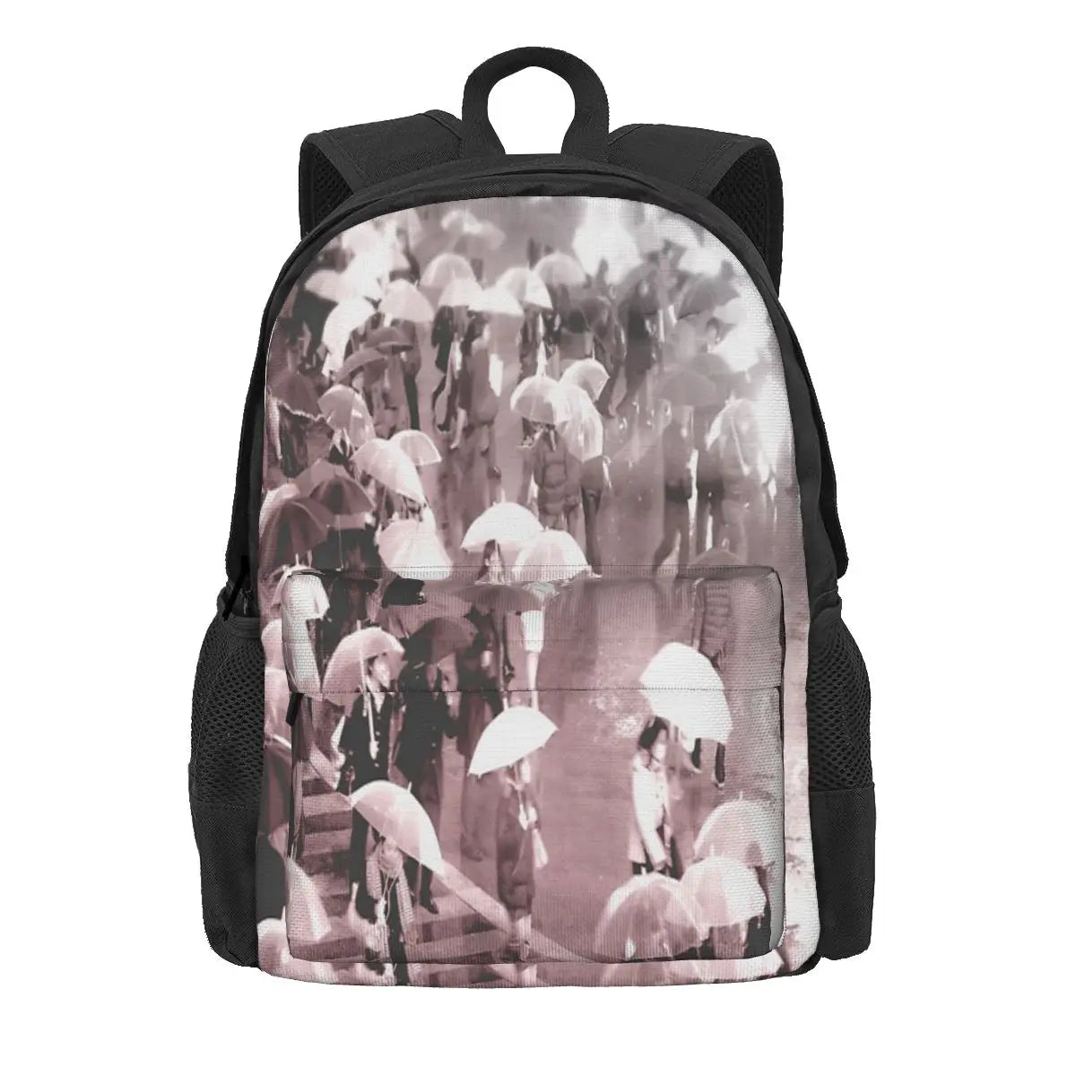 Rainy In Shibuya Backpacks Vintage School Bags Zipper Close