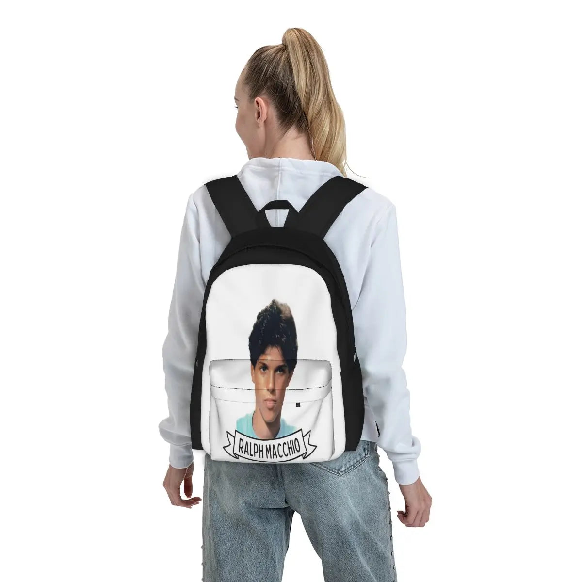 Ralph Macchio Banner Backpacks Men's Backpacks Bags For Women Rucksack Backpack