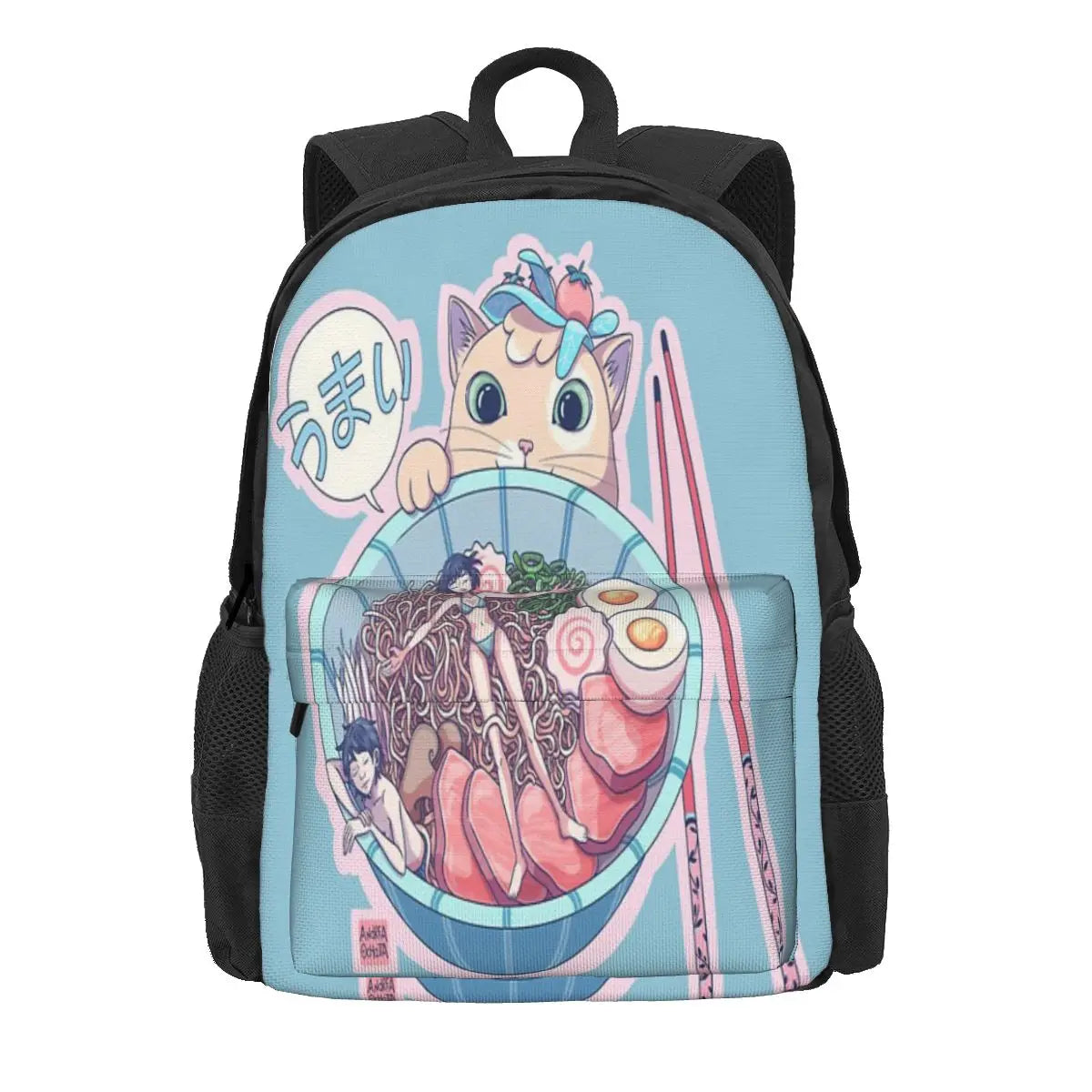 Ramen Time Backpacks Men's & Women's Retro Bags for Children