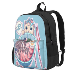 Ramen Time Backpacks Men's & Women's Retro Bags for Children