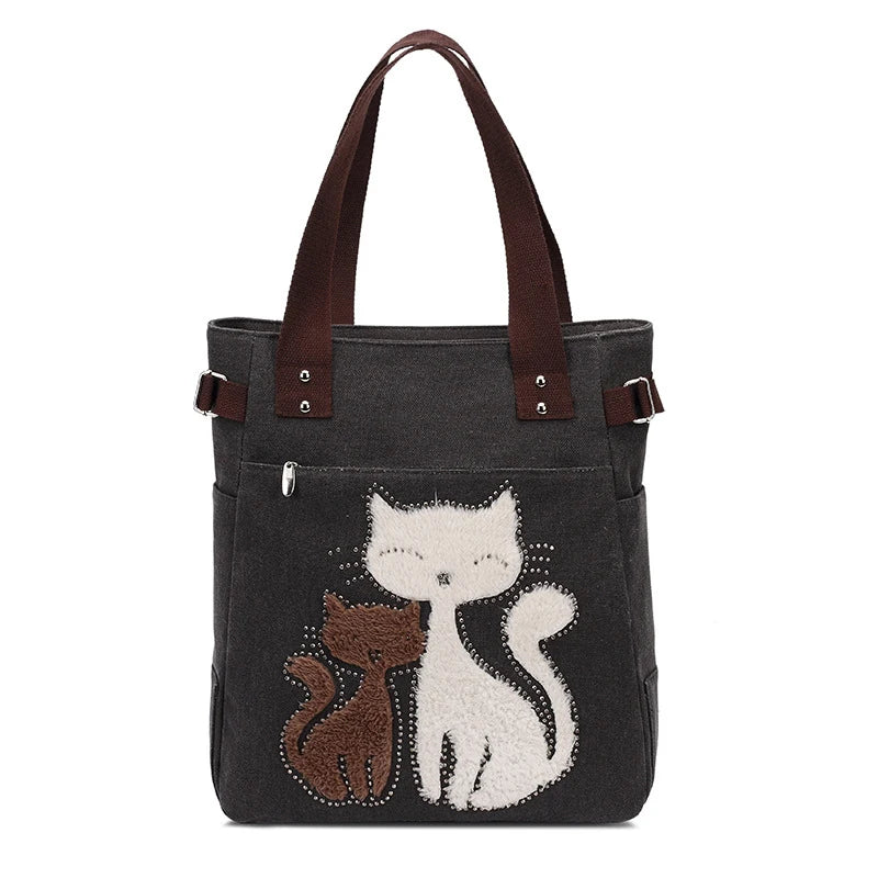 Cat Tote Bag Casual Shoulder Bags Women Handbags