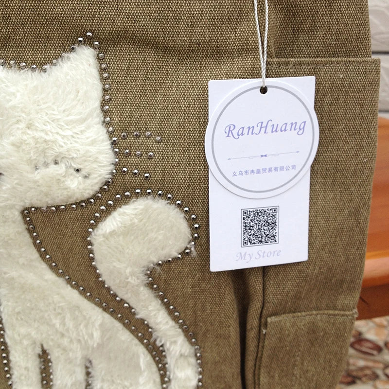 Cat Tote Bag Casual Shoulder Bags Women Handbags