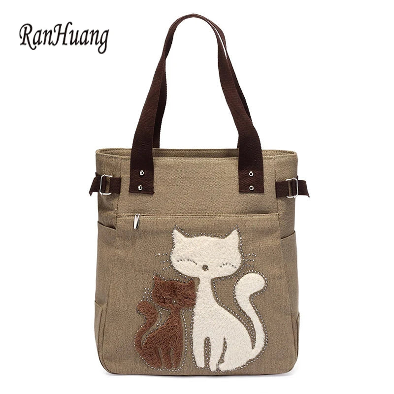 Cat Tote Bag Casual Shoulder Bags Women Handbags