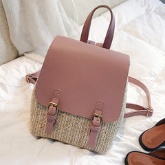 Women Backpack Straw Bag School Bags For Teenage Girls Travel Bags