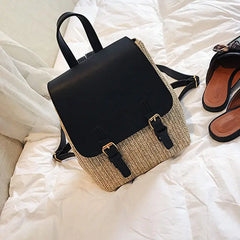 Women Backpack Straw Bag School Bags For Teenage Girls Travel Bags
