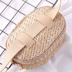 Bohemia Straw Bag Women Waist Bag Summer Beach Mini Travel Pack Girl Chest Purse