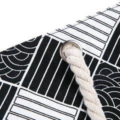 Plaid Beach Tote Canvas Shopping Bag Casual Shoulder Handbag B790