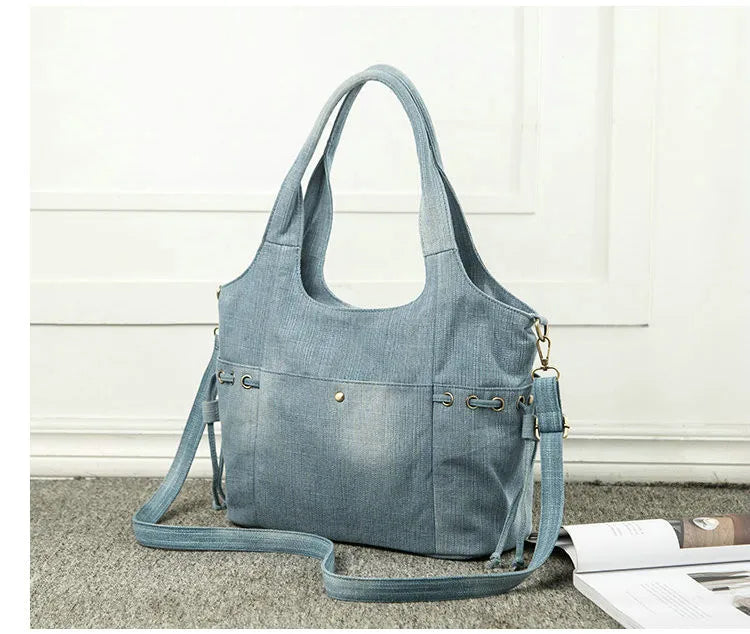 Women Denim Shoulder Bag Crossbody Tote Handbag Mochila Bolsa B725