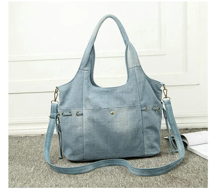 Women Denim Shoulder Bag Crossbody Tote Handbag Mochila Bolsa B725