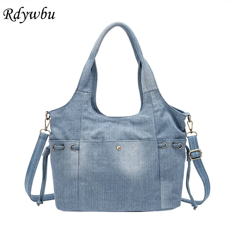 Women Denim Shoulder Bag Crossbody Tote Handbag Mochila Bolsa B725