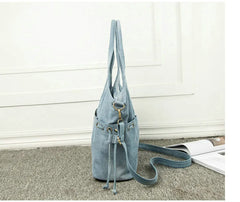 Women Denim Shoulder Bag Crossbody Tote Handbag Mochila Bolsa B725