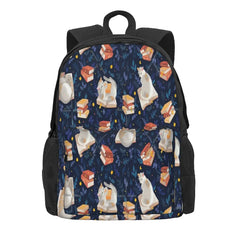 Night Reading Backpacks Men's Women's Travel Bag