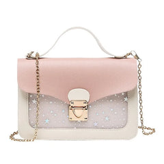 Korea Messenger Bag PU Crossbody Sling Handbag Women's Bags Small Square Bag