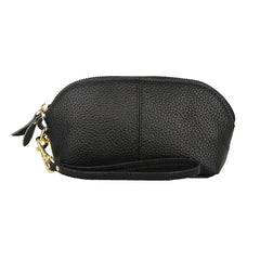 Real Cow Leather Clutch Bag Double Zipper Handbags Brands Ladies Evening Party