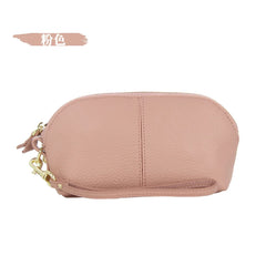 Real Cow Leather Clutch Bag Double Zipper Handbags Brands Ladies Evening Party