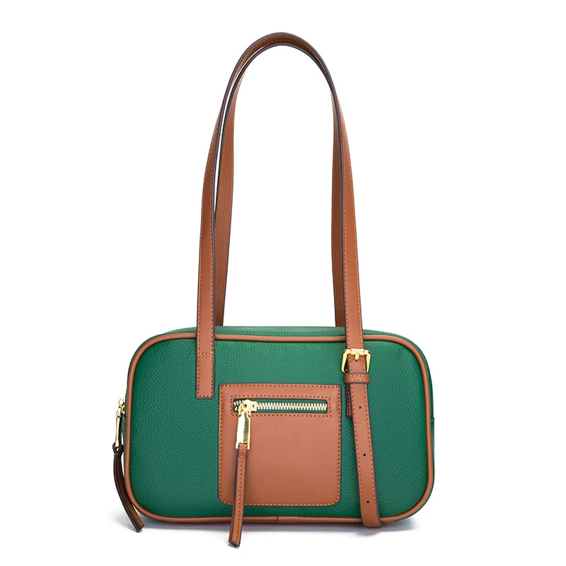 Real Leather Women Bag High Shoulder Bag Small Women's Cross Body Messenger Bag