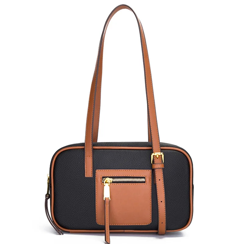 Real Leather Women Bag High Shoulder Bag Small Women's Cross Body Messenger Bag