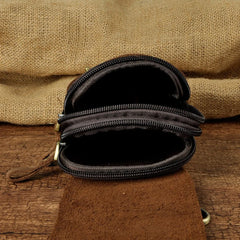 Men's Real Leather Waist Bag Hook Belt Pack Cigarette Phone Pouch