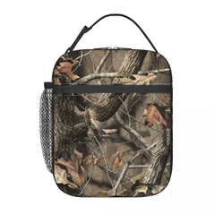 Real Tree Camouflage Insulated Lunch Bag Camo Portable Cooler Thermal Lunch Box