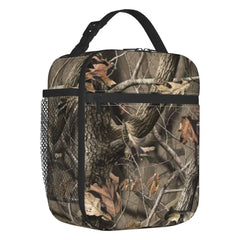 Real Tree Camouflage Insulated Lunch Bag Camo Portable Cooler Thermal Lunch Box
