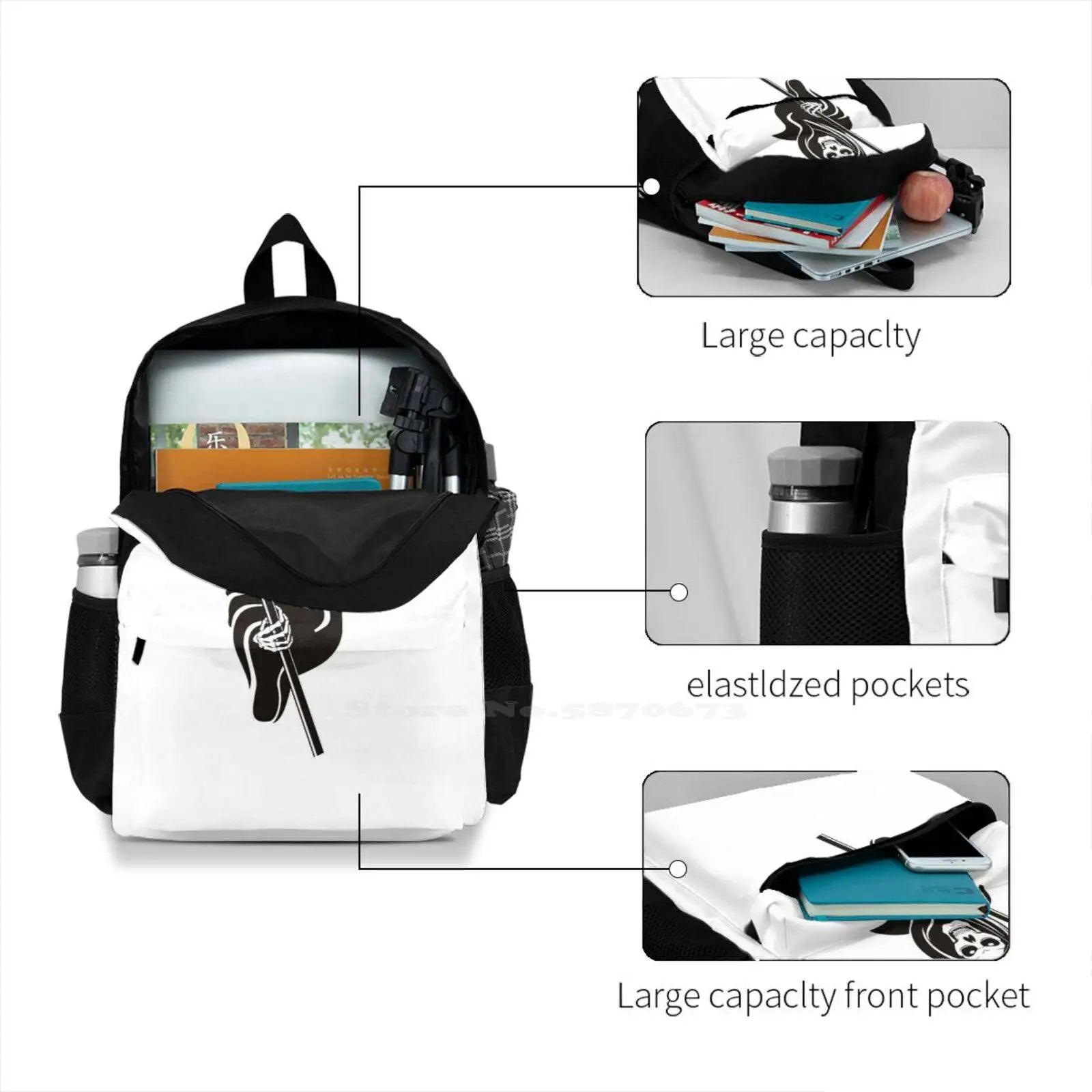 Reaper Cushion Bag Backpack For Men Women Girls Teenage
