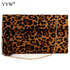 Leopard Brown Evening Bags Clutch Crossbody Bag Vintage Clutches And Purse