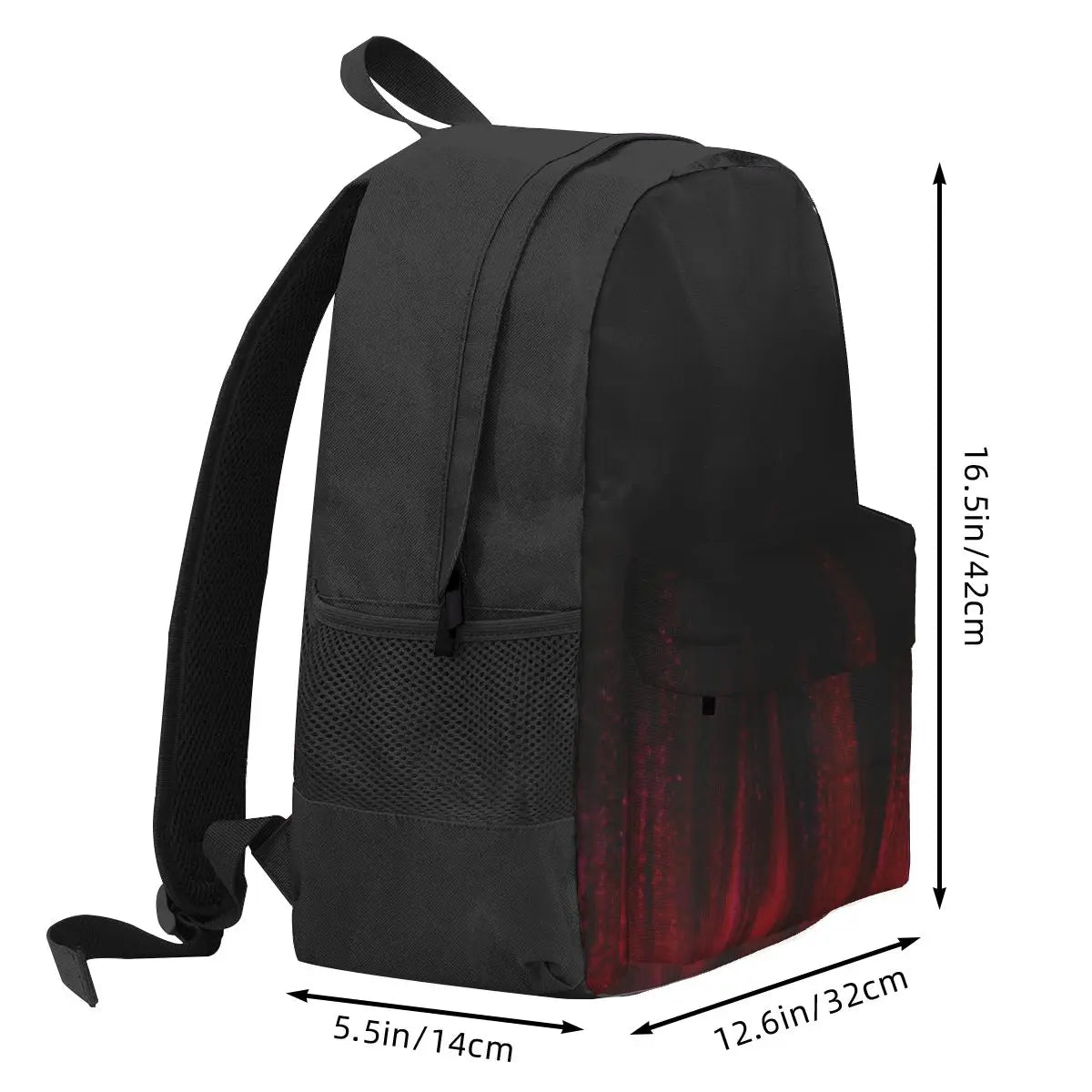 Red Abstract Backpacks Men's Women's Bags