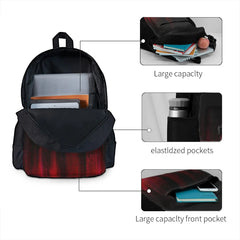 Red Abstract Backpacks Men's Women's Bags