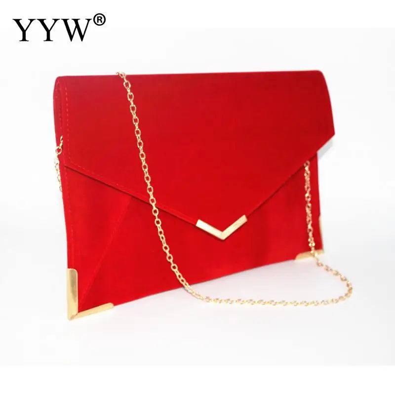 Red Envelope Handbag Clutch Shoulder Bags Evening Party Prom Purse