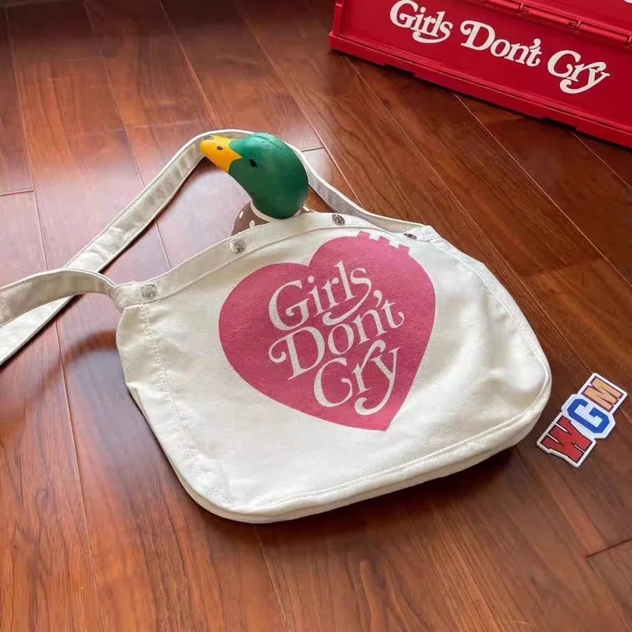 HUMAN Girls Don?t Cry Khaki Canvas Backpack