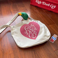 HUMAN Girls Don?t Cry Khaki Canvas Backpack