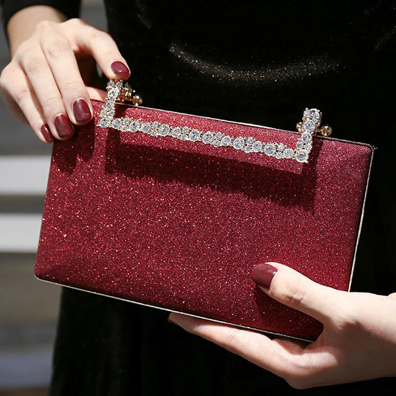 Red Handbags Crossbody Party Purse Small Clutch Women's Shoulder Bag