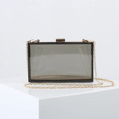 Clear Jelly Clutch Bag Transparent Crossbody Purse High Acrylic Candy Red