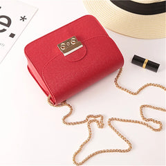 Red Mini Bag Women Shoulder Bags Flap Leather Crossbody Bags Women