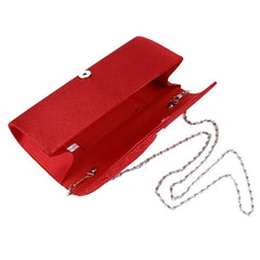 Red Silver Purple Evening Rhinestone Bag Lady Wedding Handbag