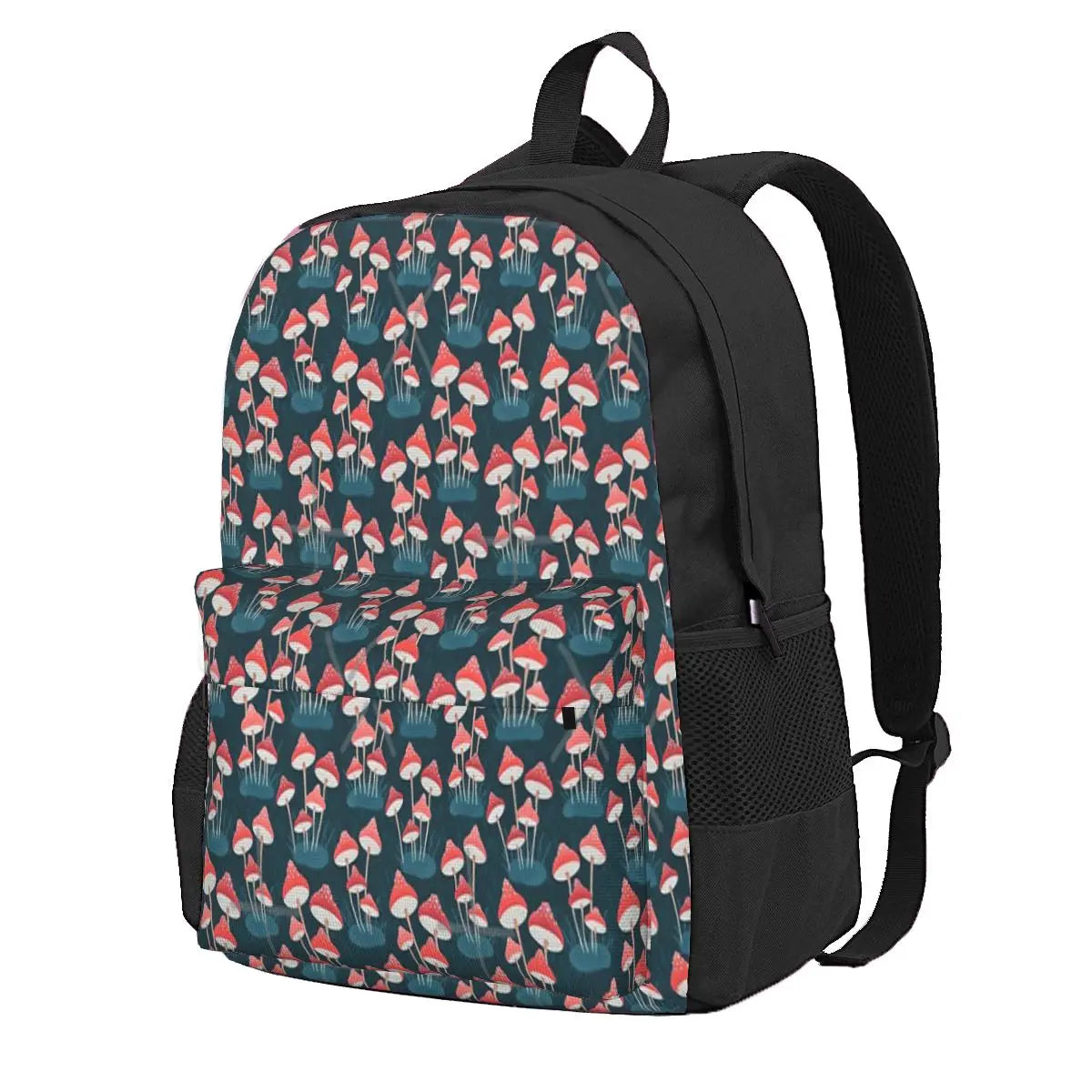 Red Toadstools Backpacks Men's Backpacks Bags For Women Kpop Zipper