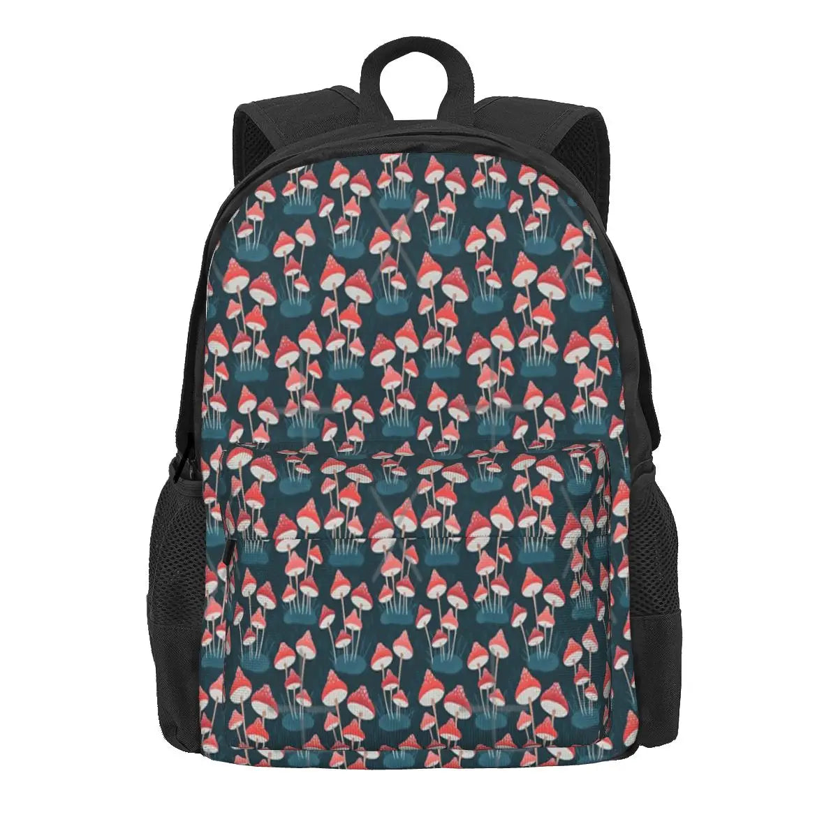 Red Toadstools Backpacks Men's Backpacks Bags For Women Kpop Zipper