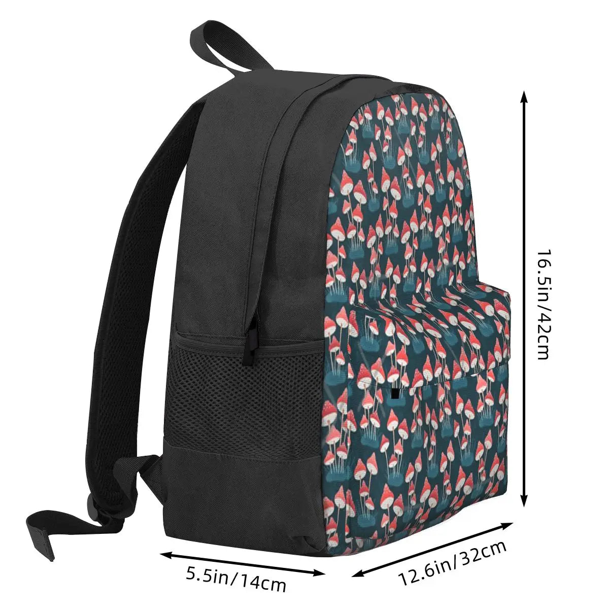 Red Toadstools Backpacks Men's Backpacks Bags For Women Kpop Zipper