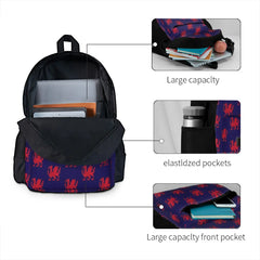 Red Welsh Dragon Flag Backpack Men's Women's Retro School Bag