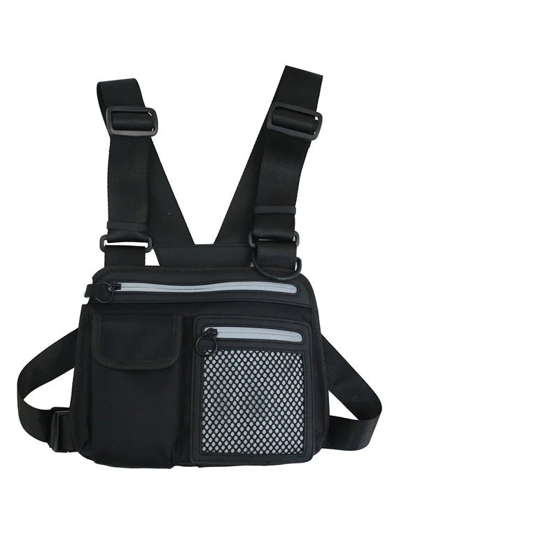 Reflective Chest Bag Nylon Geometric Street Wear Crossbody Bag